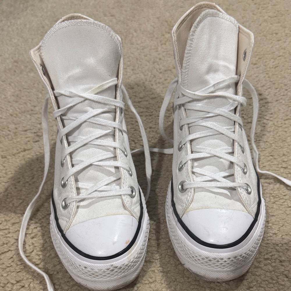 Converse White High-Top Sneakers